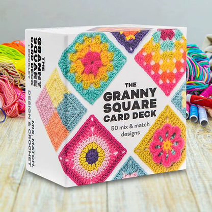 Crochet Cards 50 Mix & Matchs Designs the Granny Square Card Decks Knitting Kit DIY Knitted Pattern Cards Set for Beginners