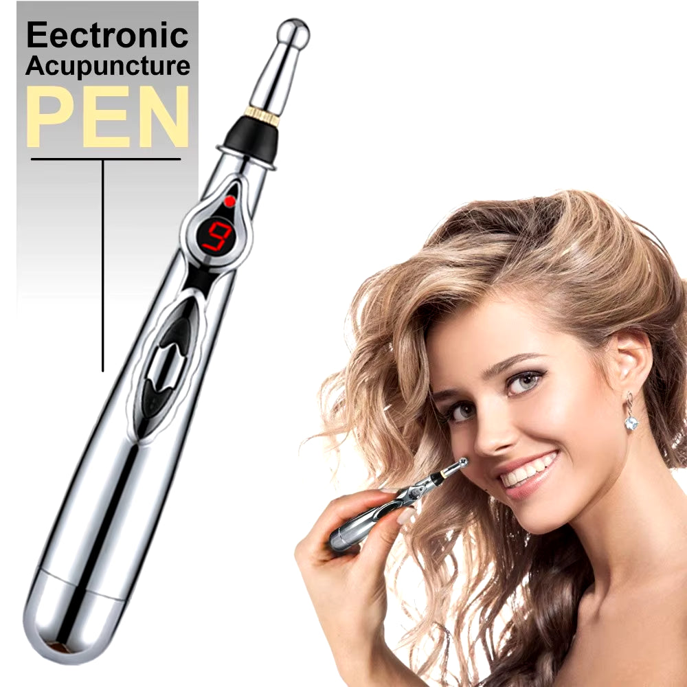 Electronic Acupuncture Acupoint Massage Pen Multi-Function Meridian Pressing Energy Therapy Energy Pen Pain Relieving Tool